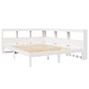 vidaXL Lit biblioth&egrave;que sans matelas blanc 135x190 cm bois pin massif