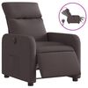 vidaXL Fauteuil inclinable &eacute;lectrique Marron fonc&eacute; Tissu