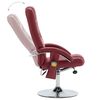 vidaXL Fauteuil de massage avec repose-pieds rouge bordeaux similicuir