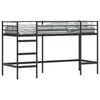 vidaXL Lit mezzanine pour enfants Noir 75 x 190 cm