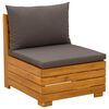 vidaXL Sofa de jardin milieu Bois d'Acacia Massif Marron