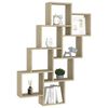 vidaXL Étagère murale cube Chêne sonoma 90x15x119 cm Bois d’ingénierie