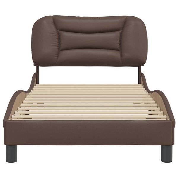 vidaXL Cadre de lit sans matelas Hvar marron 90x190 cm similicuir