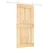vidaXL Porte coulissante Naturel et Blanc 95 x 210 cm