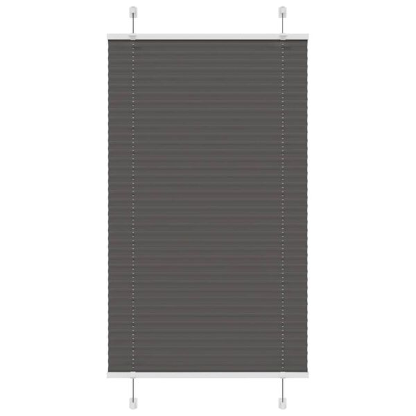 vidaXL Store pliss&eacute; noir 75x100 cm largeur du tissu 74,4 cm polyester