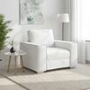 vidaXL Fauteuil Blanc 100 cm Simili cuir