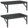 vidaXL Étagères murales 2 pcs 50x30 cm noir acier inoxydable