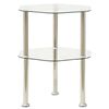 vidaXL Table d'appoint 2 niveaux Transparent 38x38x50 cm Verre tremp&eacute;