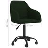 vidaXL Chaise pivotante de salle &agrave; manger Vert fonc&eacute; Velours