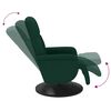 vidaXL Fauteuil inclinable avec repose-pied vert fonc&eacute; velours