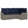vidaXL Ensemble de canap&eacute; de jardin Gris polyrotin