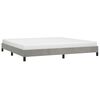 vidaXL Cadre de lit sans matelas gris clair 200x200 cm velours