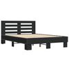 vidaXL Cadre de lit sans matelas noir 120x190 cm