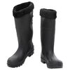 vidaXL Bottes de pluie avec chaussettes amovibles noir taille 40 PVC