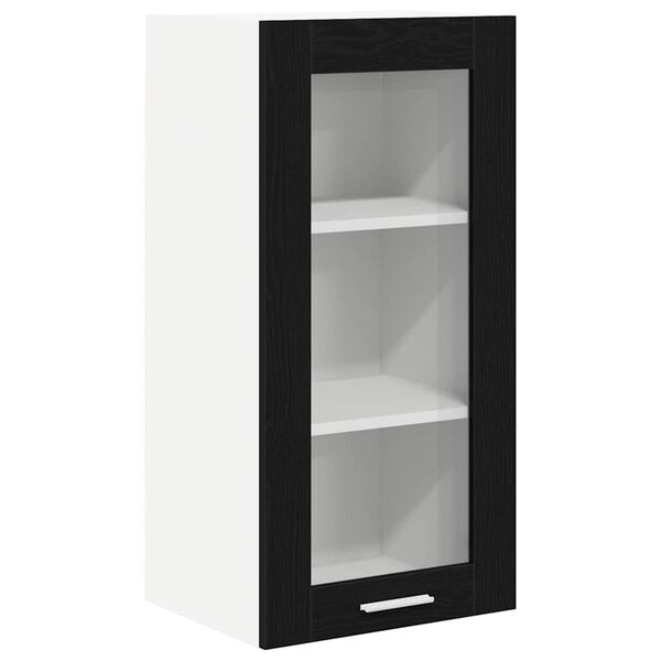 vidaXL Armoire suspendue Ch&ecirc;ne noir 40 x 31 x 80 cm Bois d'ing&eacute;nierie