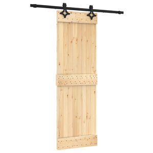 vidaXL Porte coulissante 70 x 210 cm Bois de pin massif (non trait&eacute;)