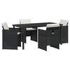 vidaXL Ensemble de salle &agrave; manger pour jardin 5 pc Noir polyrotin