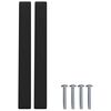 vidaXL Poign&eacute;e de meuble 12 pcs Noir 110 x 12 x 36 mm Fer
