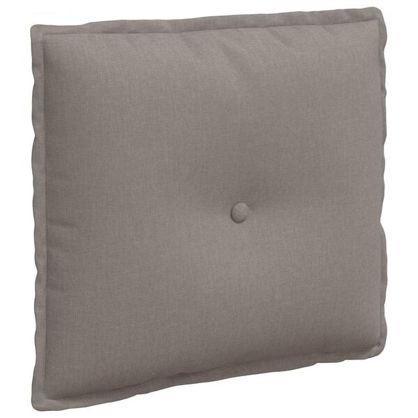 vidaXL Coussin de Dos Taupe 50 x 19 x 45 cm tissu