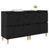 vidaXL Buffets 2 pcs Ch&ecirc;ne noir 60 x 35 x 70 cm Bois d'ing&eacute;nierie