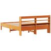 vidaXL Cadre de lit sans matelas cire marron 140x190cm bois pin massif