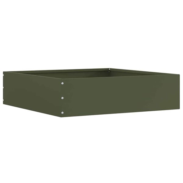 vidaXL Bordure de Pelouse 6 pcs Vert olive 50 x 50 x 13 cm Acier