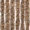 vidaXL Rideau anti-mouches beige et marron fonc&eacute; 118x220 cm chenille