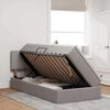 vidaXL Lit avec rangement et matelas avec matelas Taupe 90 x 200 cm