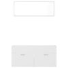 vidaXL Ensemble de meubles de salle de bain 2pcs blanc bois ing&eacute;nierie