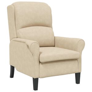 vidaXL fauteuil Cr&egrave;me 76 x 94 x 102 cm Microfibre