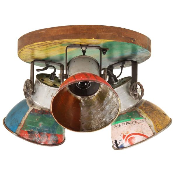 vidaXL Plafonnier industriel 25 W Multicolore 42x25 cm E27