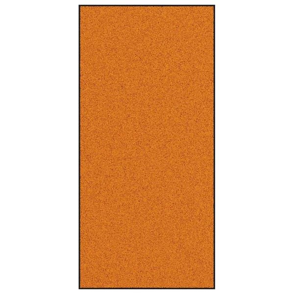 vidaXL Tapis d'entr&eacute;e Orange et Noir 120 x 250 cm Polyamide et PVC