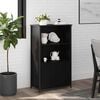 vidaXL Buffet haut noir 62x32x103,5 cm bois d'ing&eacute;nierie