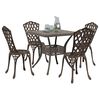 vidaXL Ensemble de tables de jardin 5 pcs Bronze Aluminium coul&eacute;