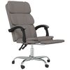 vidaXL Fauteuil inclinable de bureau Taupe Tissu