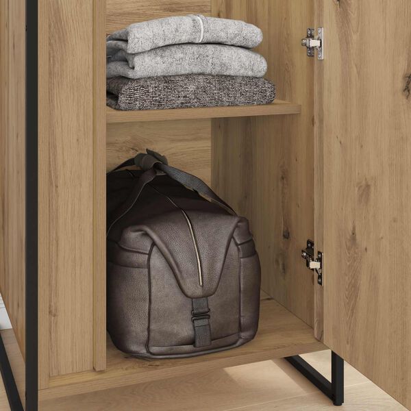 vidaXL Garde-robe avec stockage 2 pcs Ch&ecirc;ne artisan 50 x 50 x 200 cm