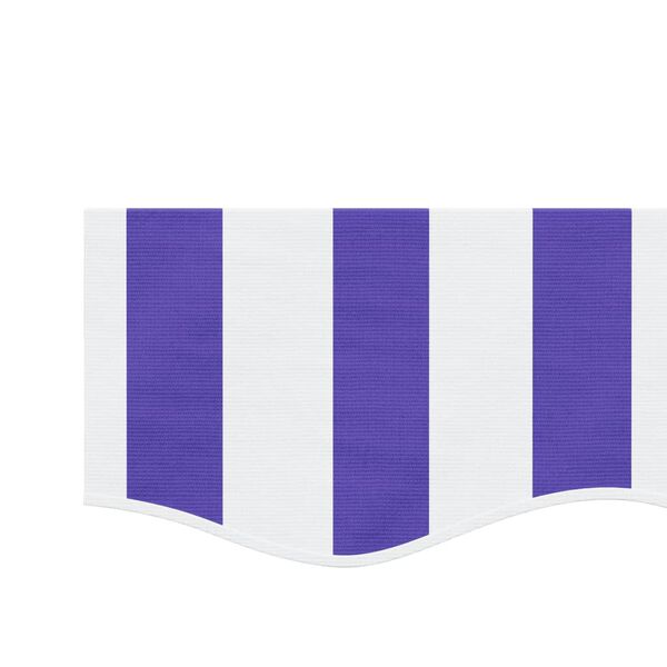 vidaXL Tissu de remplacement de cantonni&egrave;re d&rsquo;auvent rayure bleu blanc