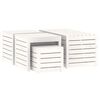 vidaXL Ensemble de bo&icirc;tes de jardin 4 pcs blanc bois de pin massif