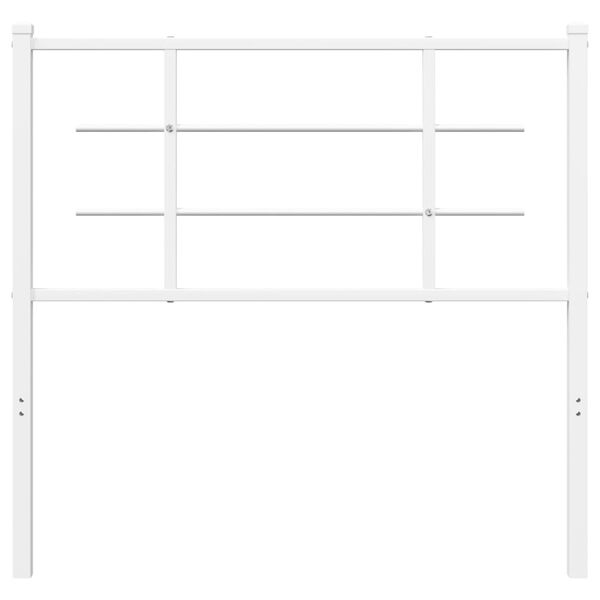 vidaXL T&ecirc;te de lit de remplacement m&eacute;tal blanc 100 cm