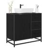 vidaXL Cabinet de salle de bain avec tiroir Chêne noir 65 x 33 x 60 cm