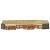 vidaXL Ensemble de canap&eacute;s d'ext&eacute;rieur 9 pc Naturel et Beige