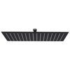 vidaXL Pomme de douche pluie Inox 40x30 cm Rectangulaire Noir