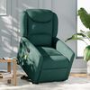 vidaXL Fauteuil inclinable de massage Vert fonc&eacute; Tissu
