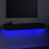 vidaXL Meuble TV avec lumières LED Noir 120x35x15,5 cm