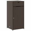 vidaXL Armoire de rangement jardin marron 55x55x111 cm résine tressée