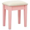 vidaXL Coiffeuse et tabouret Rose 65x36x128 cm Bois de paulownia MDF