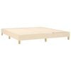 vidaXL Sommier &agrave; lattes de lit avec matelas Cr&egrave;me 160x200 cm Tissu