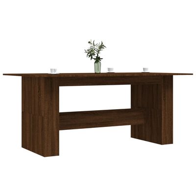 vidaXL Table à dîner Chêne marron 180x90x76 cm bois d'ingénierie