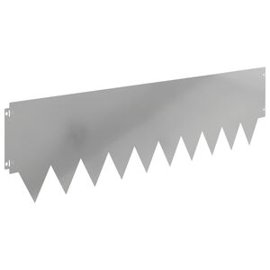 vidaXL Bordure de Pelouse 10 pcs 103 x 30 cm m&eacute;tal Argent&eacute;