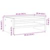 vidaXL Support de moniteur blanc 42x24x16 cm bois d'ing&eacute;nierie